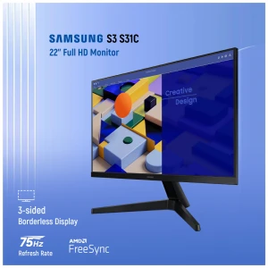 Samsung S3 S31C 22 Inch FHD IPS Flat HDMI, VGA Black Gaming Monitor #LS22C310EAE / LS22C310EAEXXS
