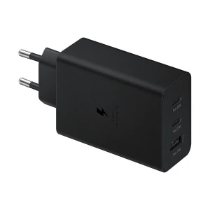 Samsung Trio PD EP-T6530 65W USB & Dual USB-C Black Charger / Charging Adapter # EP-T6530NBEGWW (2 Pin, EU)