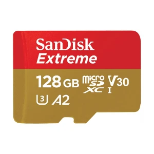 Sandisk Extreme 128GB MicroSDXC UHS-I U3 Class 10 V30 A2 Memory Card #SDSQXAA-128G-GN6MN