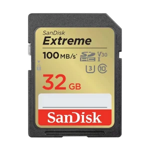 Sandisk Extreme 32GB SDXC UHS-I U3 Class 10 V30 Memory Card #SDSDXVT-032G-GNCIN