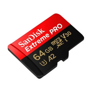 SanDisk Extreme Pro SQXCY 64GB MicroSDXC UHS-I U3 Class 10 V30 A2 Memory Card #SDSQXCY-064G-GN6MA