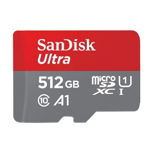 SanDisk Ultra SQUAC 512GB MicroSDXC UHS-I U1 Class 10 A1 Memory Card #SDSQUAC-512G-GN6MN