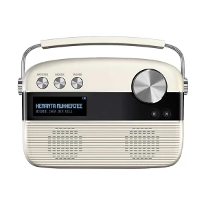 Saregama Carvaan - Bengali - (5000 Song, Radio, Bluetooth, Aux) Porcelain White Portable Music Player With Remote Control & Adapter (No Warranty)