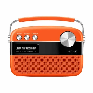 Saregama Carvaan Premium - Hindi - (5000 Song, Radio, Bluetooth, Aux) Candy Orange Portable Music Player (No Warranty)