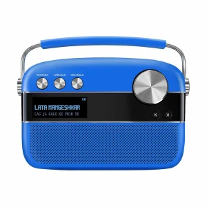Saregama Carvaan Premium - Hindi - (5000 Song, Radio, Bluetooth, Aux) Cobalt Blue Portable Music Player (No Warranty)