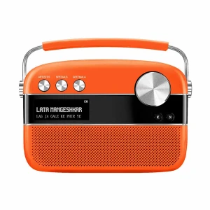 Saregama Carvaan Premium - Pop Colour Hindi - (5000 Song, Radio, Bluetooth, USB, Aux) Candy Orange Portable Music Player (No Warranty)