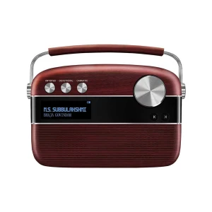 Saregama Carvaan - Tamil - (5000 Song, Radio, Bluetooth, Aux) Cherrywood Red Portable Music Player (No Warranty)