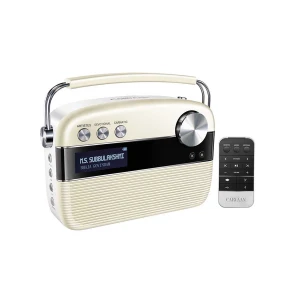 Saregama Carvaan - Tamil - (5000 Song, Radio, Bluetooth, Aux) Porcelain White Portable Music Player (No Warranty)
