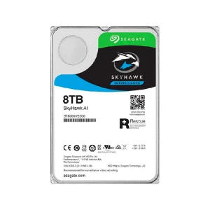 Seagate SKYHAWK AI 8TB 3.5 Inch SATA 7200RPM Surveillance HDD #ST8000VE000 (3 Year Warranty)