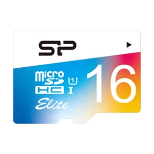 Silicon Power Elite 16GB microSDHC/SDXC Colorful Class 10 UHS-I (U1) Memory Card #SP016GBSTHBU1V20SP