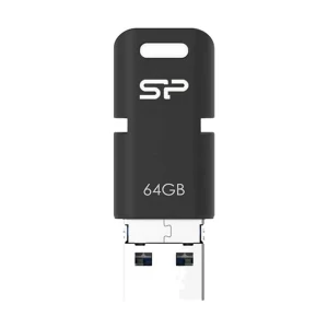 Silicon Power Mobile C50 64GB USB 3.2, Micro USB & Type-C OTG Black Pen Drive #SP064GBUC3C50V1K