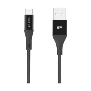 Silicon Power USB Male to Micro USB Male, 1 Meter, Black Charging & Data Cable # SP1M0ASYLK30AB1K (LK30AB)