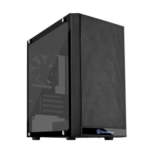 SilverStone PS15 Mesh Mini Tower Black (Tempered Glass Window) Micro-ATX Desktop Casing #SST-PS15B-G
