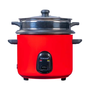 Singer 28STEAMCHEF-MSGL-TMR 2.8L Tomato Red Rice Cooker #SRRC-28STEAMCHEF-MSGL-TMR