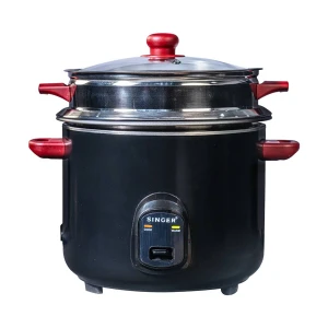 Singer 28STEAMCHEF-SSMT-RBK 2.8L Red-Black Rice Cooker #SRRC-28STEAMCHEF-SSMT-RBK