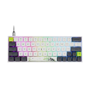 SKYLOONG SK64 (Panda) RGB Hot Swap (Brown Switch) White Mechanical Gaming Keyboard