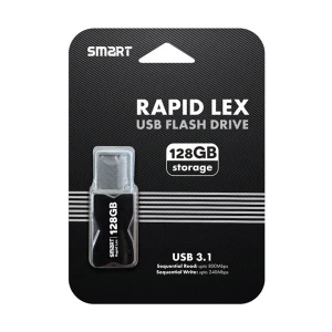 Smart Rapid Lex 128GB USB 3.1 Black & Gray Plastic Body Pen Drive #R.LEX-128-01