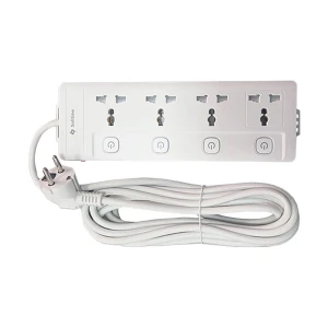 SOLITINE 2 Pin 4 Port 5 Meter White Power Strip # S2P-4-5M (5 Meter)