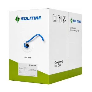 Solitine Cat-6 U/UTP, 305 Meter, Blue Network Cable #SOL6156-BL-U