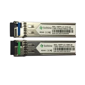 SOLITINE SOL-1SFP-LC 1.25G SM, LC, 20KM Fiber SFP Module (Pair)