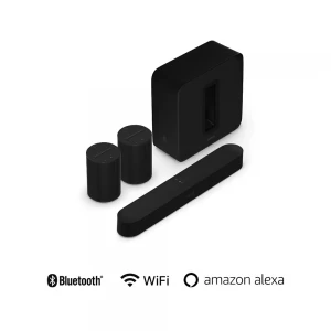 Sonos 5.1 Set with Beam, Sub and Era 100 (Pair) Black