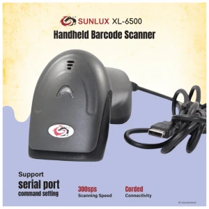SUNLUX XL-6500 1D Corded Handheld Barcode Scanner