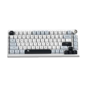 T-WOLF K81 RGB Tri Mode Hot Swap (Green Switch) White Mechanical Gaming Keyboard