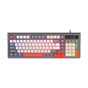 T-WOLF T13 Wired Gray (Cream+Black+Orange Key) Gaming Keyboard