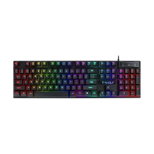 T-wolf T20 RGB Wired Black Gaming Keyboard