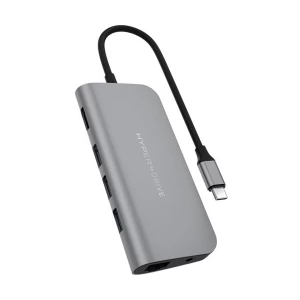 Targus HD30F Type-C Male to Tri USB, Type-C, HDMI, SD, MicroSD, LAN & Audio Female Space Gray Converter #HPR-HD30F-GRY-GL-50 / HD30F-GRAY