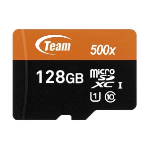 TEAM 128GB MicroSDHC/SDXC UHS-I U1/HS C10 Memory Card with Adapter #TUSDX128GUHS03