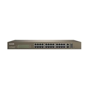 Tenda TEF1226P 26 Port (24-Port 10/100Mbps + 2 Gigabit Web Smart PoE Switch + 2x1000Base-X SFP Combo Port) #TEF1226P-24-440W