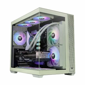 Thermaltake View 380 TG ARGB Mid Tower Matcha Green ATX Gaming Desktop Case #CA-1Z2-00MEWN-00