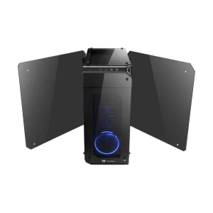 Thermaltake View 71 TG 4x Tempered Glass Side Window, Blue LED Full Tower Black Desktop Case #CA-1I7-00F1WN-00