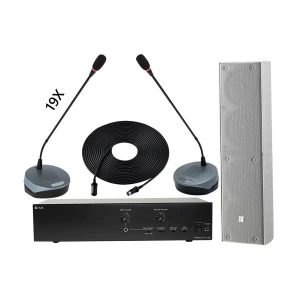 TOA 20P-CDCE 20 Person Audio Conference Package (1x Central Unit, 19x Delegate Unit, 1x Chairman Unit, 1x Column Speaker)
