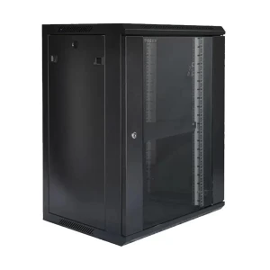 Toten 12U 600x600 Close Rack Wall Mounted Server Cabinet and Tempered Glass Door Round Lock with 2 x Fans, 6-Port PDU #P2.6612.9001
