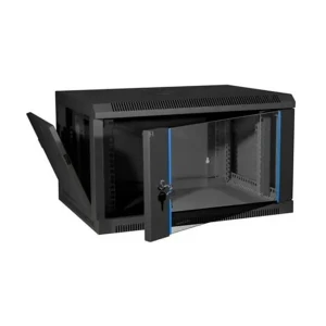 Toten 4U 600x450 Wall Mounted Server Cabinet and Front Glass Door with Round Lock with 2 x Cooling Fans & 6-Port PDU #W2.6404.9001
