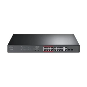 TP-Link TL-SL1218MP 16-Port 10/100Mbps + 2-Port Gigabit Unmanaged PoE Switch