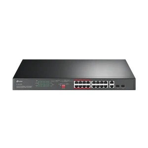 TP-Link TL-SL1218MP 16-Port 10/100Mbps + 2-Port Gigabit Unmanaged PoE Switch