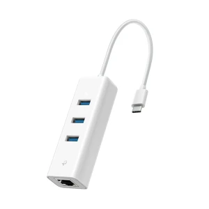 Tp-link UE330C-V1 Type-C Male to Tri USB & Lan Female White Multi-Interface HUB #UE330C-V1