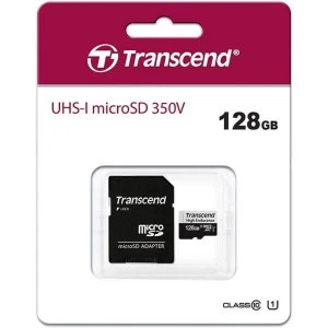 Transcend microSDXC 350V 128GB Micro SDXC Class 10 UHS-I U1 Memory Card # TS128GUSD350V