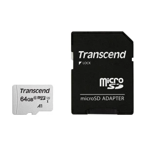 Transcend 64GB Micro SD UHS-I U1 Memory Card with Adapter #TS64GUSD300S-A