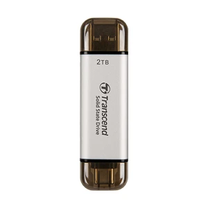 Transcend ESD310 2TB USB Type-A & Type-C OTG Silver Portable SSD #TS2TESD310S