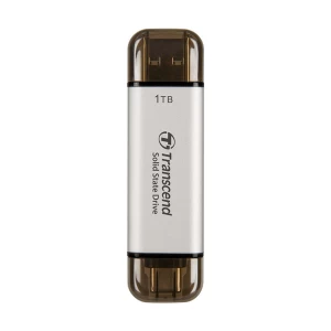 Transcend ESD310S 1TB USB Type-A & Type-C OTG Silver Portable SSD #TS1TESD310S