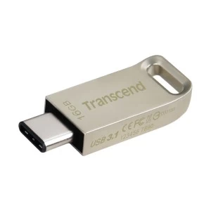 Transcend JetFlash 850S 16GB USB 3.1 Gen 1 Type-C Silver Plating Pen Drive #TS16GJF850S
