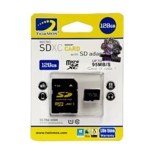 TwinMOS 128GB MicroSDXC Class-10 UHS-I Memory Card with Adapter #MSD128GBM