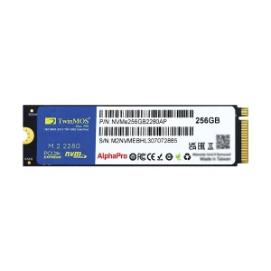 Twinmos AlphaPro 256GB M.2 2280 PCIe 3.0 x4 NVMe Internal SSD #NVMe256GB2280AP-5Y (3500MB/s & 3250MB/s)