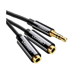 Ugreen 20816 3.5mm Male to Dual Female Black Converter & Splitter # 20816