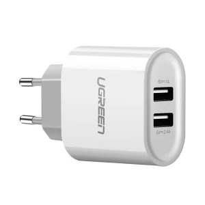 Ugreen CD104 (20384) Dual USB White Charger / Charging Adapter #20384