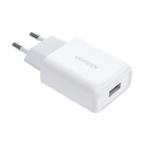 Ugreen CD122 (10133) 18W USB QC 3.0 White Charger / Charging Adapter #10133 (2 Pin, EU)